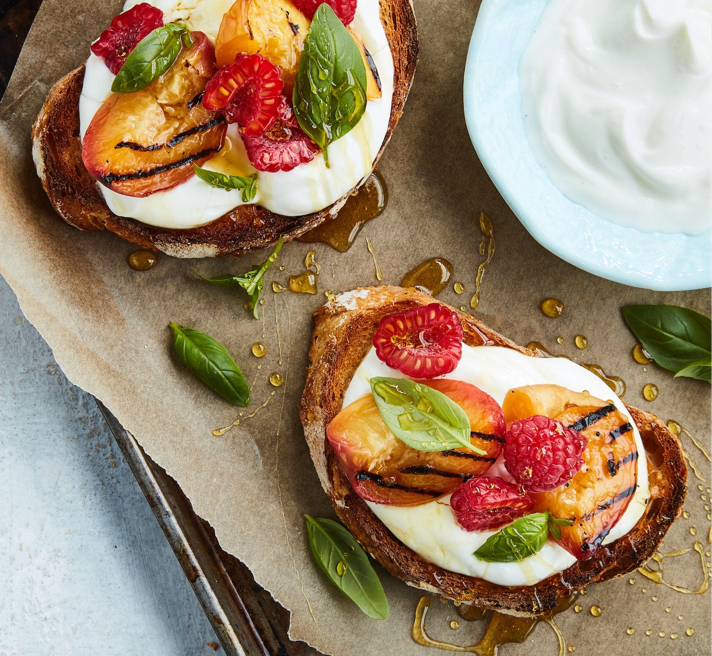 Fruit toast, food styling, editorial